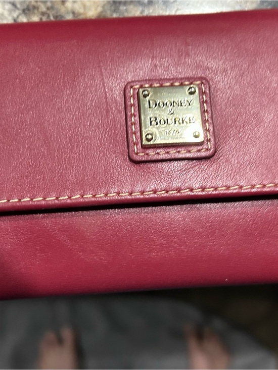 Dooney & Bourke Handbags - Dooney & Bourke Pink Leather Wallet - Classic Red